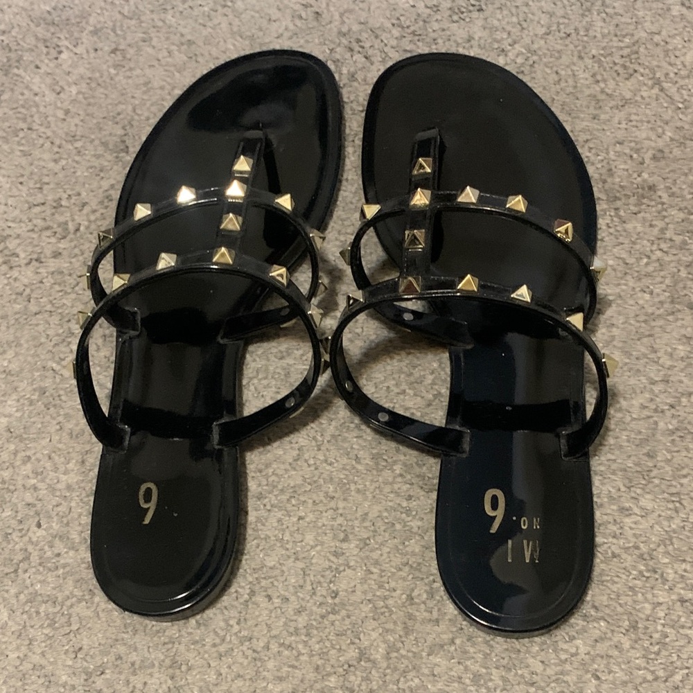 Mix No 6 Black Jelly Studded Sandals size 11 - Picture 2 of 7